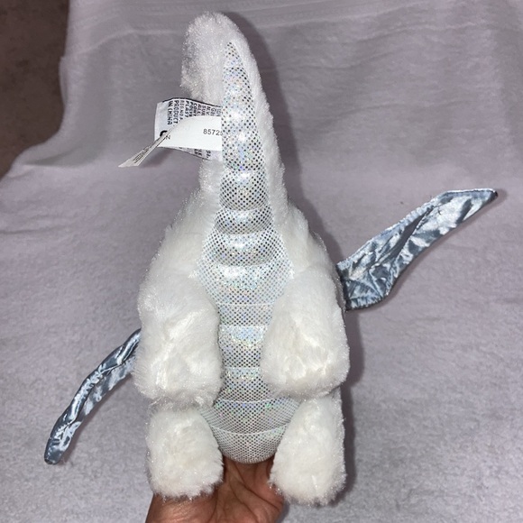 Ganz Webkinz HM396 Ice Dragon White Blue Shimmer Plush 12" No Code VERY CLEAN - Picture 5 of 8